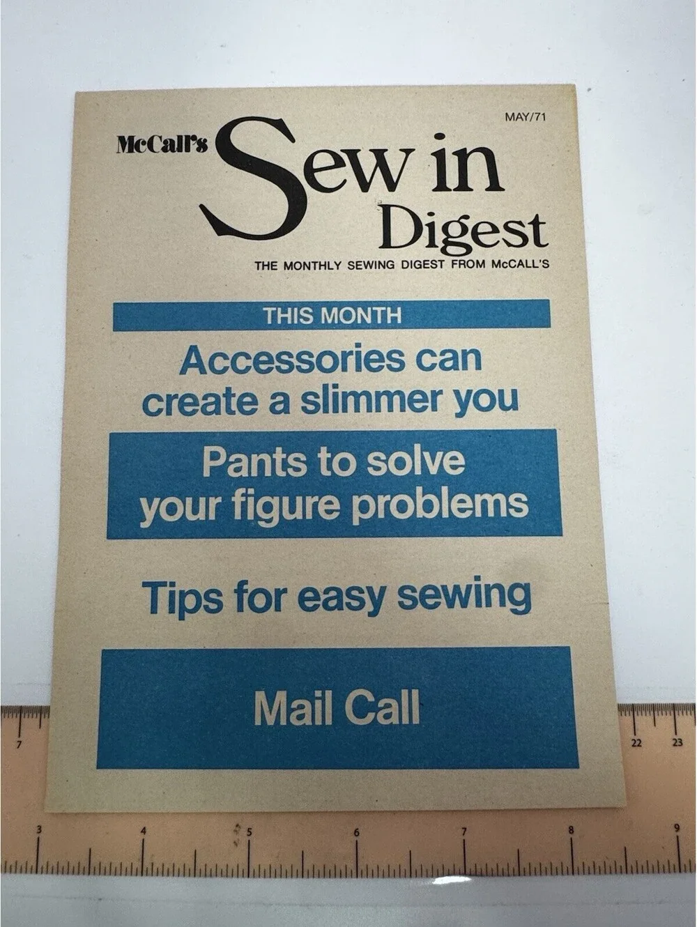 The McCall Pattern Company Sew In Digest Lot Of 4 1971 & 1972
